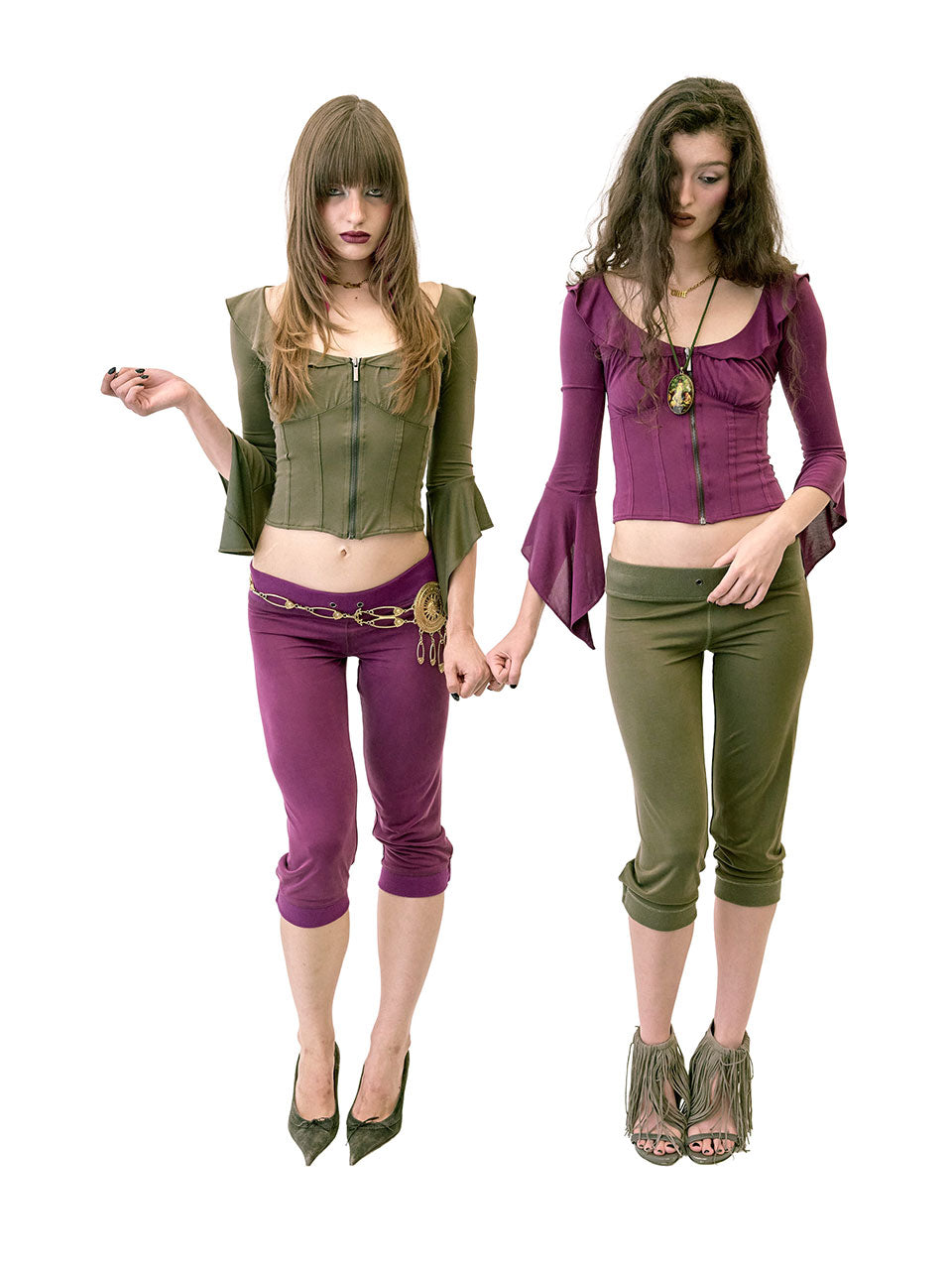 Jersey Capri Pants Khaki