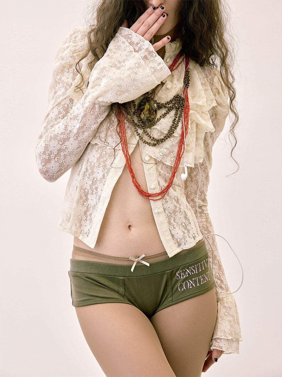 Jersey Micro Boy Shorts Khaki