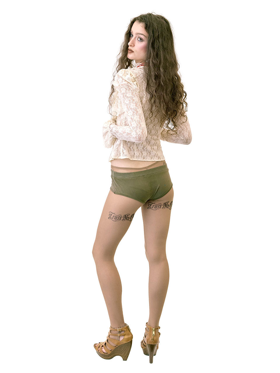 Jersey Micro Boy Shorts Khaki