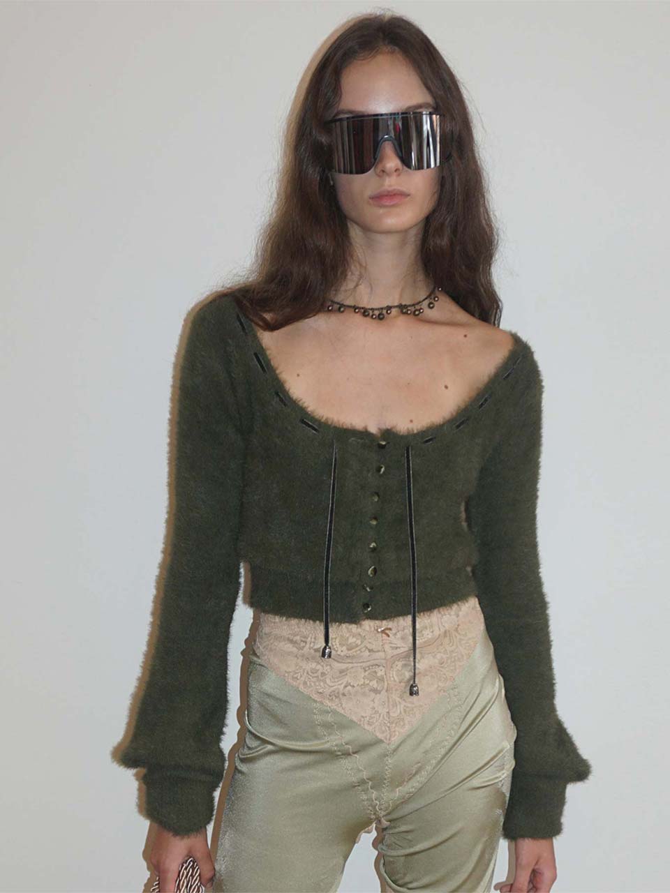 Angora Cardigan Khaki