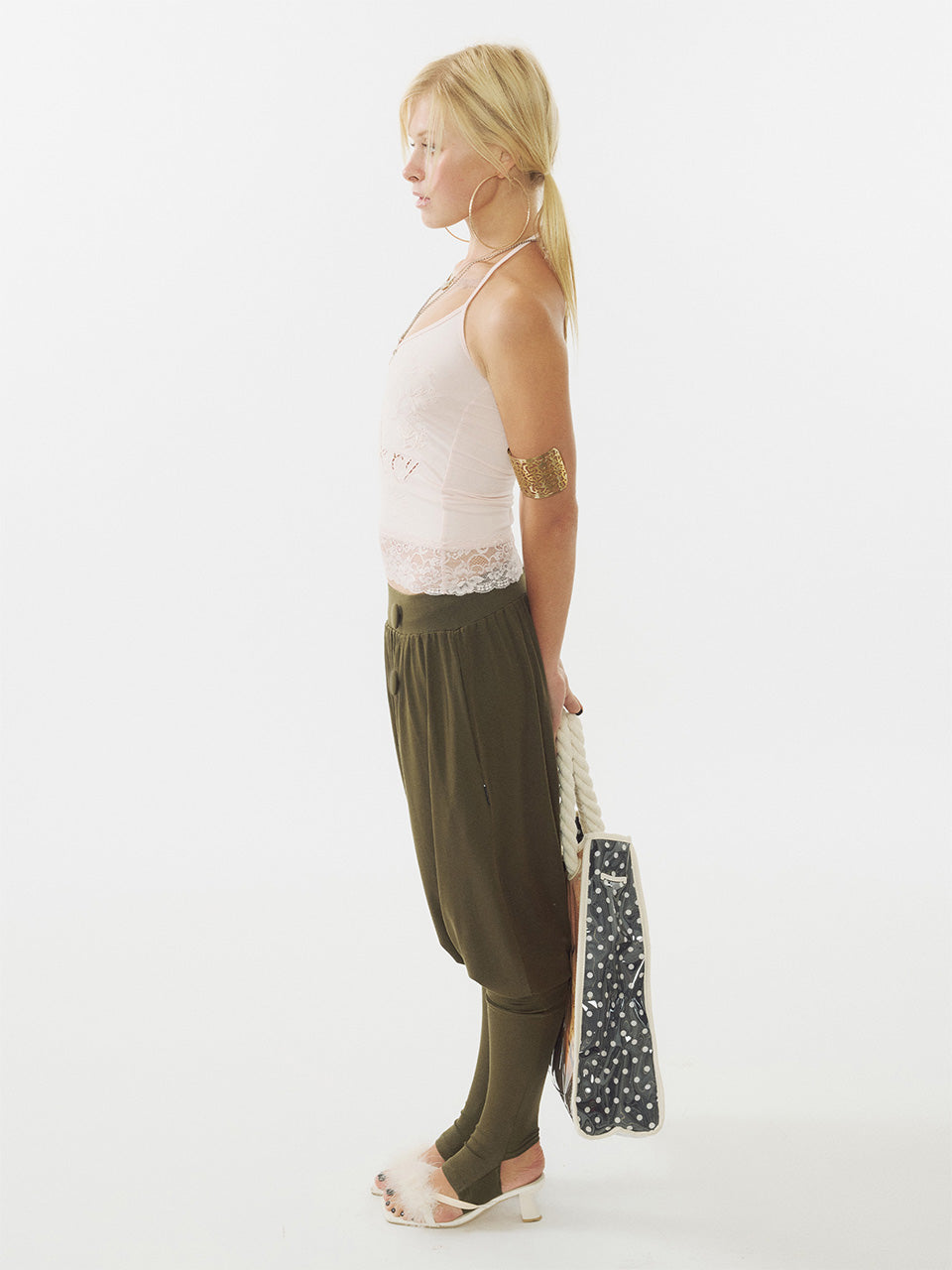 Baggy Leggings Pants Khaki