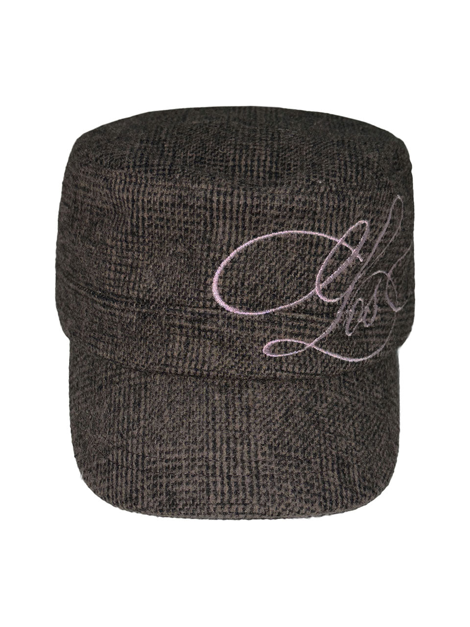 LA Girl Cap Plaid Brown