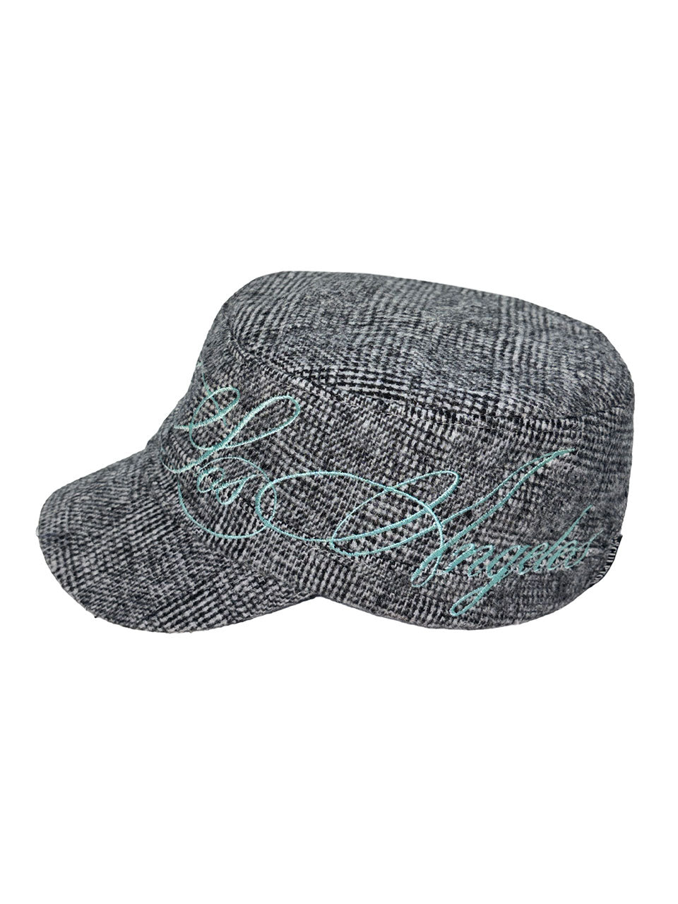 LA Girl Cap Plaid Gray