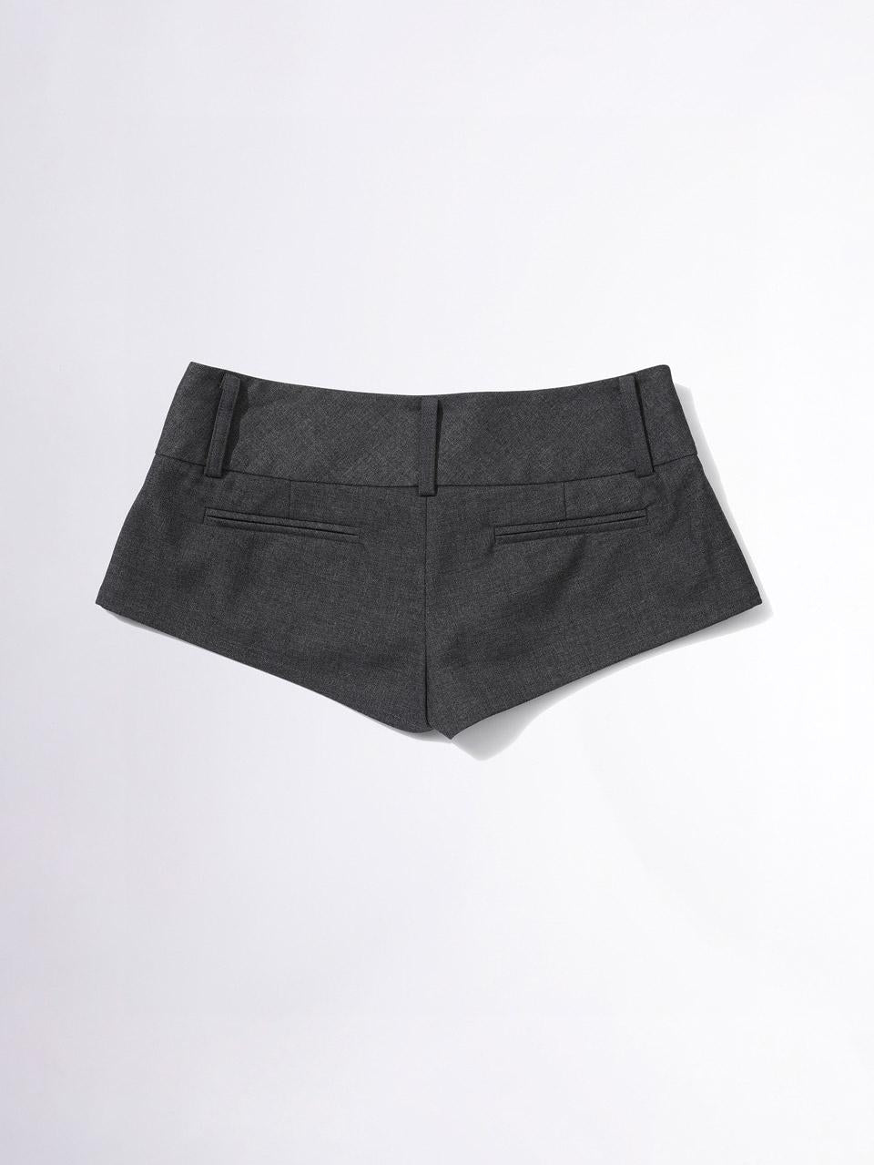 Tailored Micro Shorts Gray