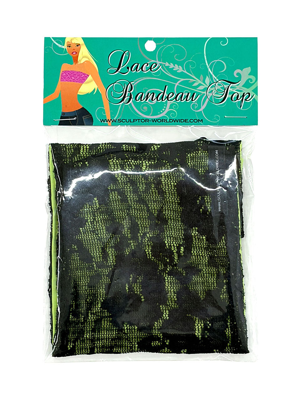 Lace Bandeau Top Black
