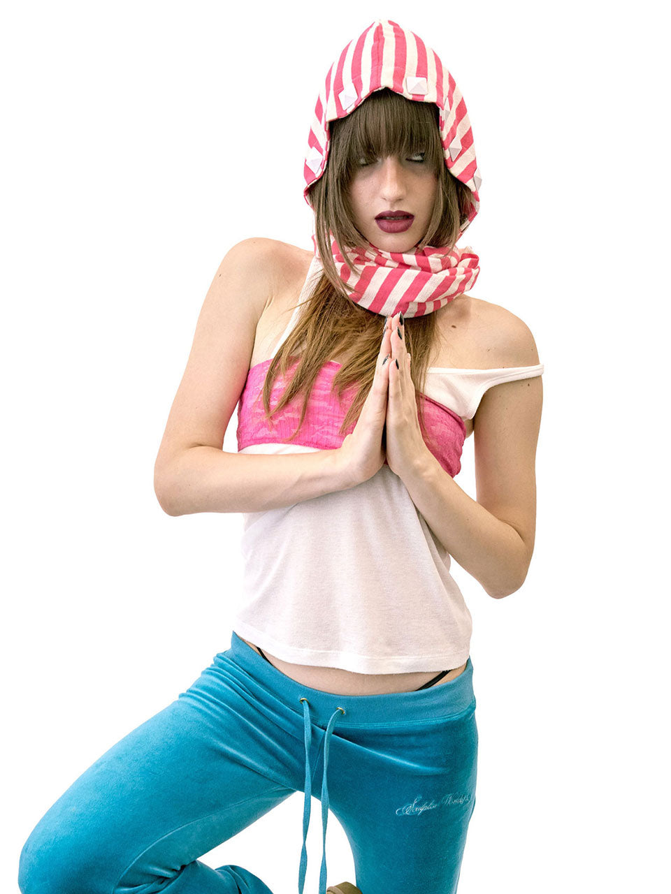 Lace Bandeau Top Pink