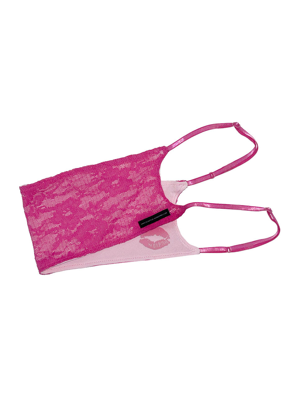 Lace Bandeau Top Pink