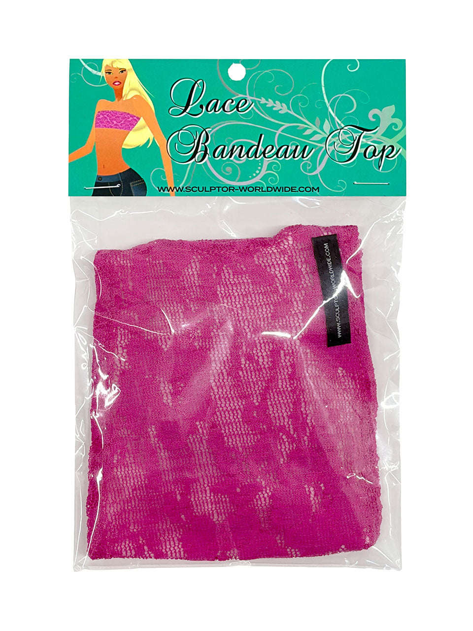 Lace Bandeau Top Pink