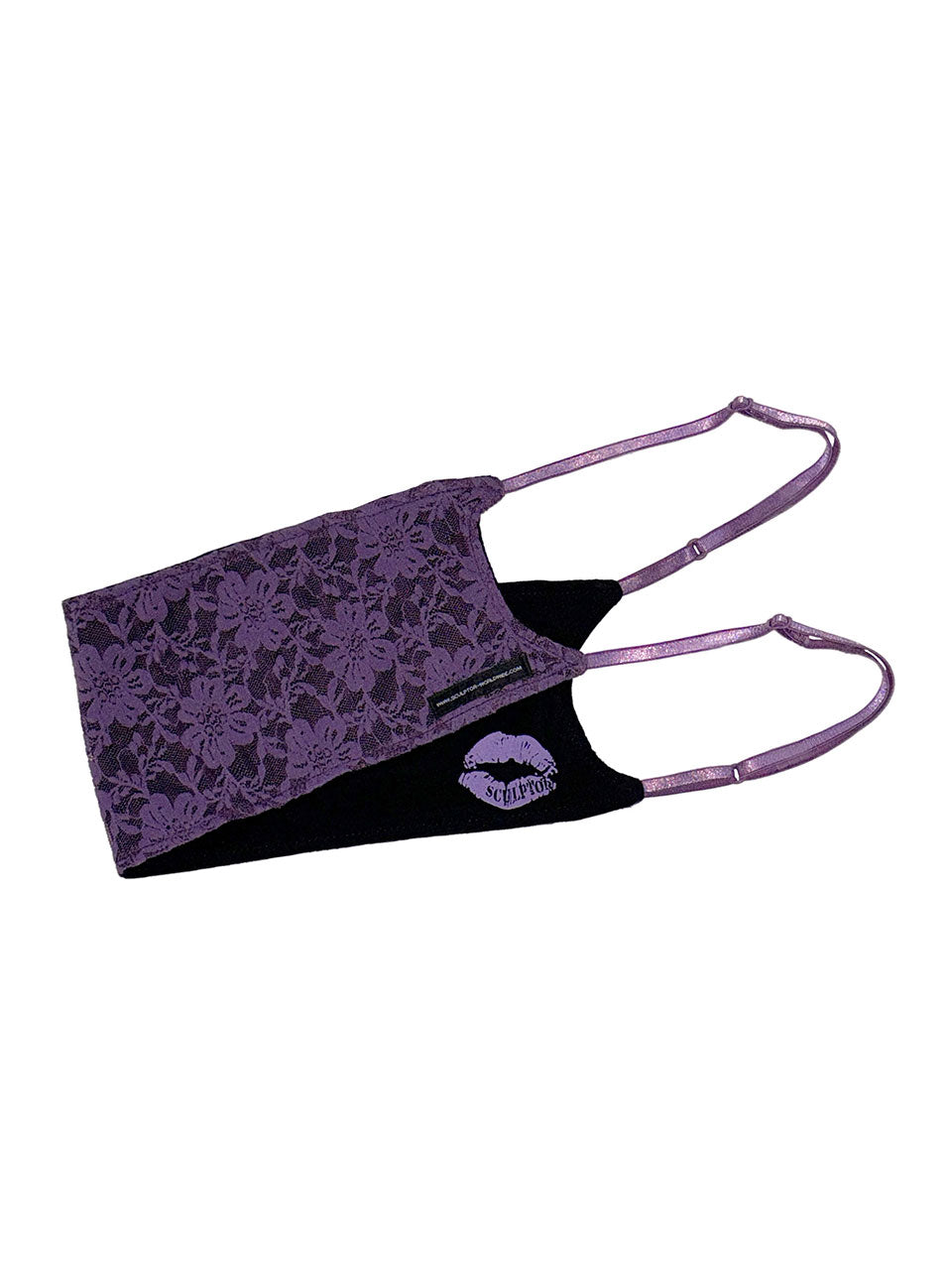 Lace Bandeau Top Ube Purple