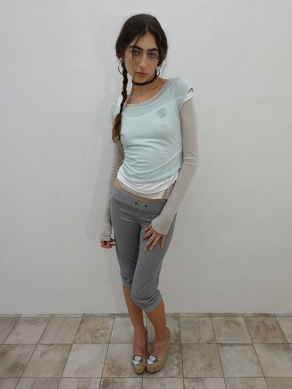 Lazy Layered Tee Mint