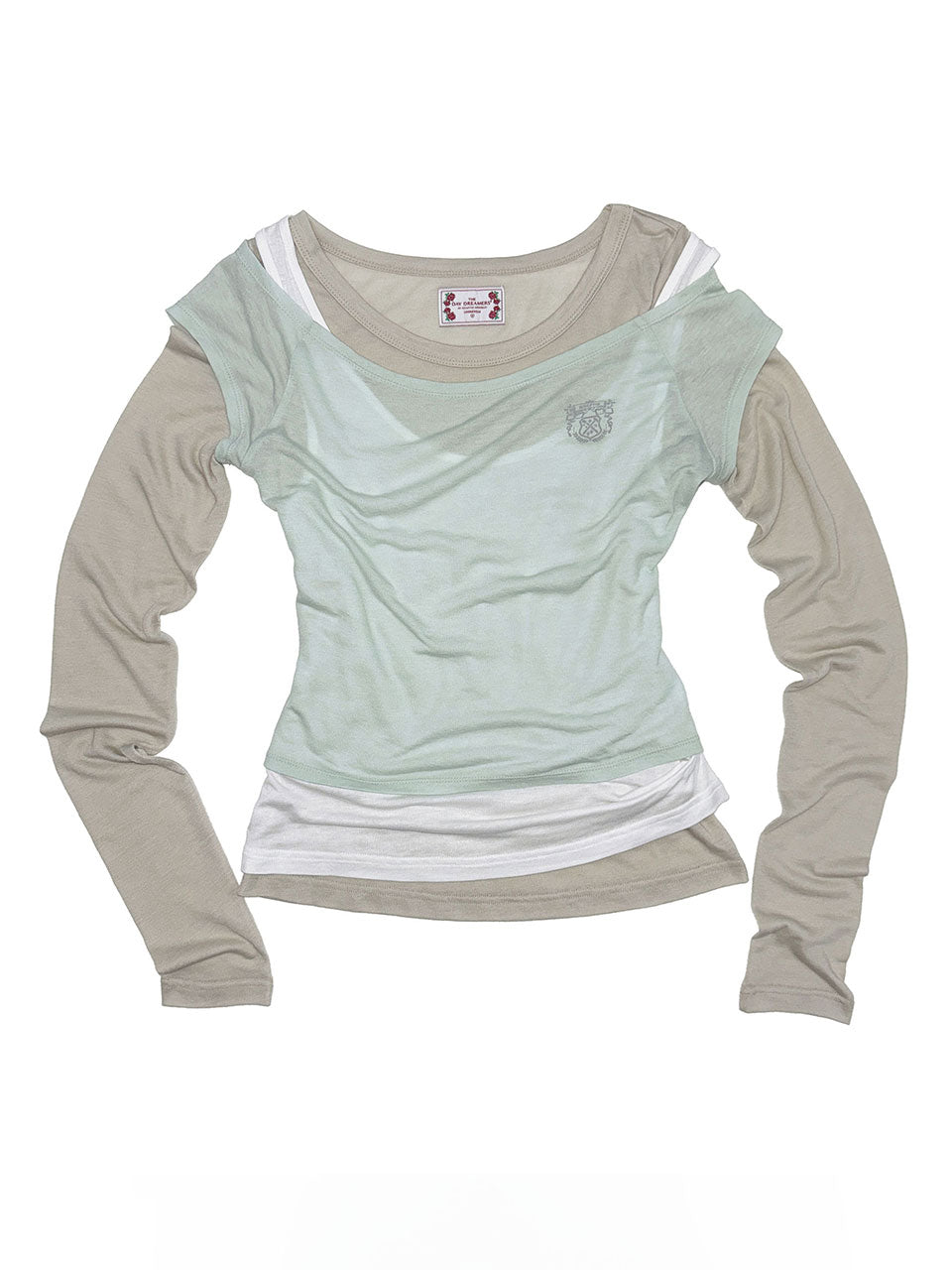 Lazy Layered Tee Mint
