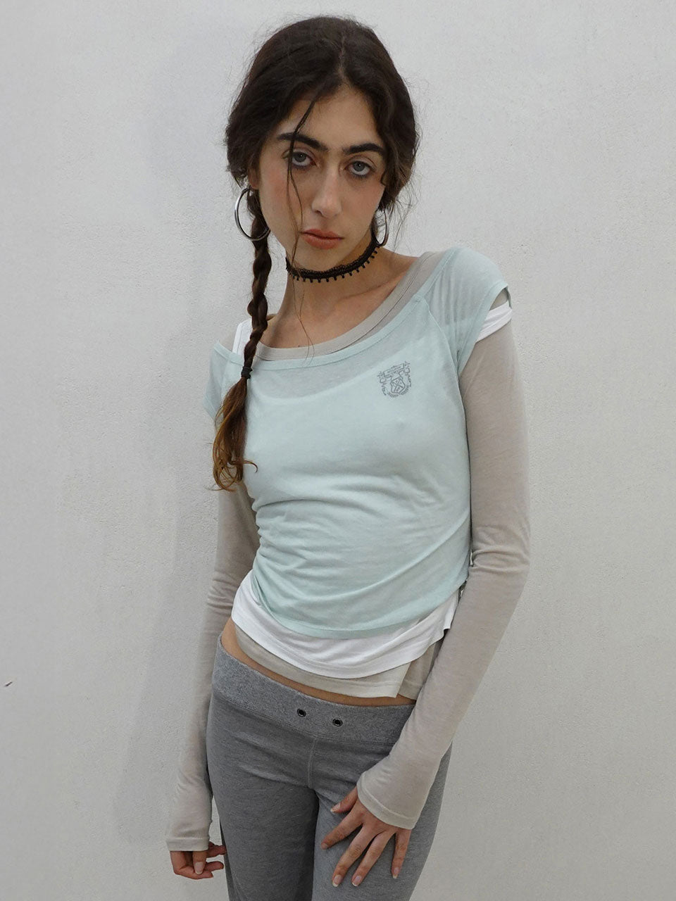 Lazy Layered Tee Mint