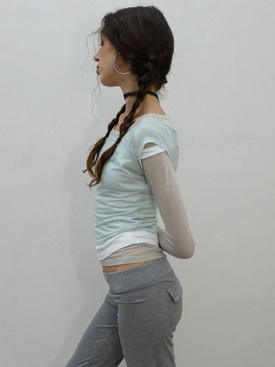 Lazy Layered Tee Mint