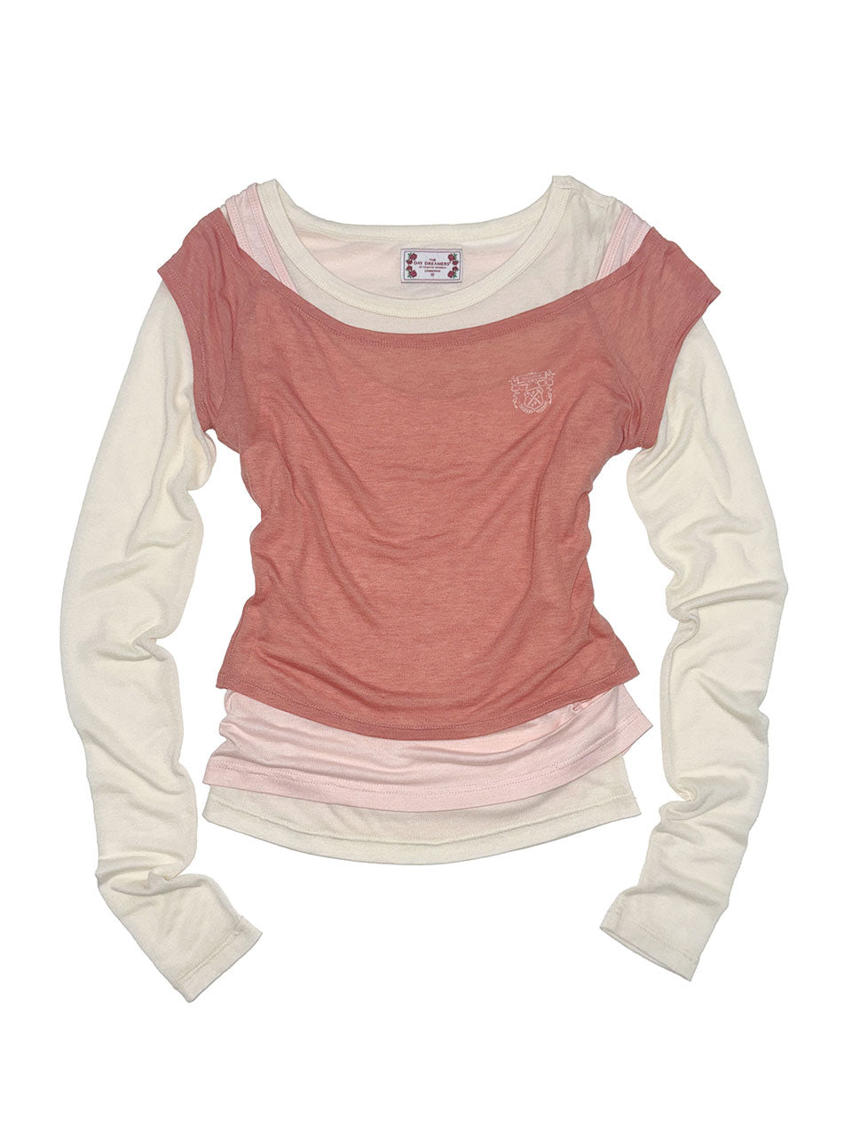 Lazy Layered Tee Salmon