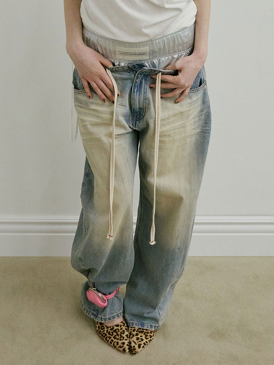 Brushed Denim Pants Light Blue