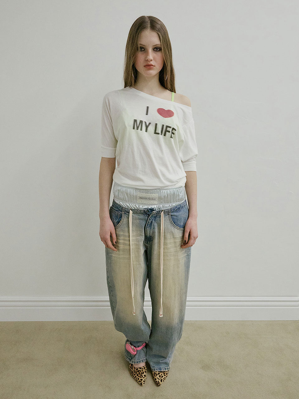 Brushed Denim Pants Light Blue