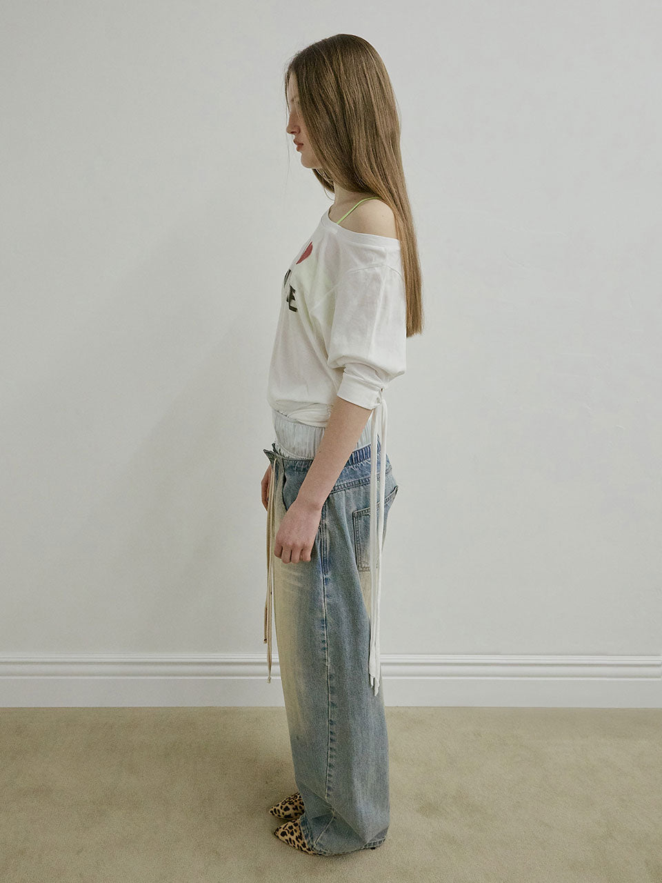 Brushed Denim Pants Light Blue