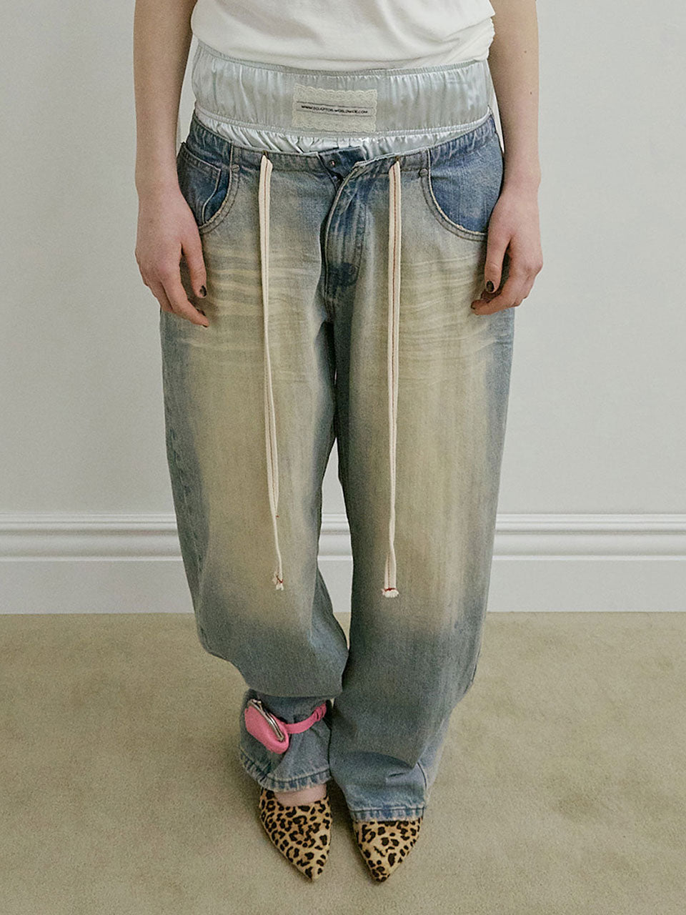 Brushed Denim Pants Light Blue