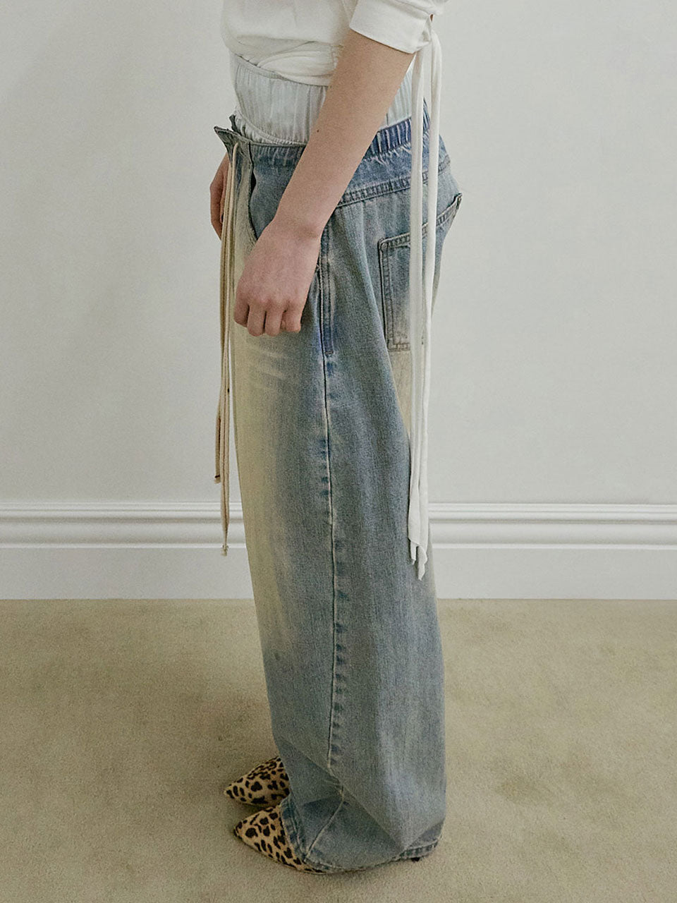 Brushed Denim Pants Light Blue