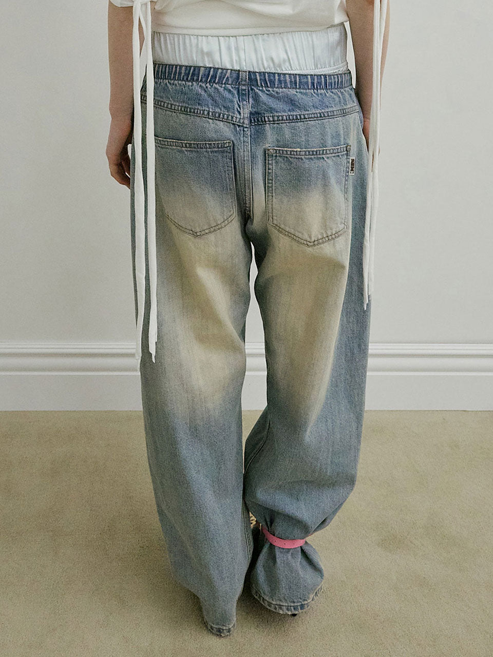 Brushed Denim Pants Light Blue