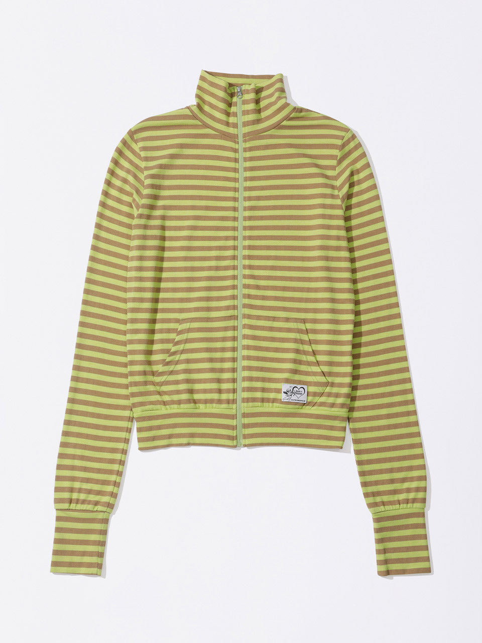 Light Weight Striped Jersey Lime