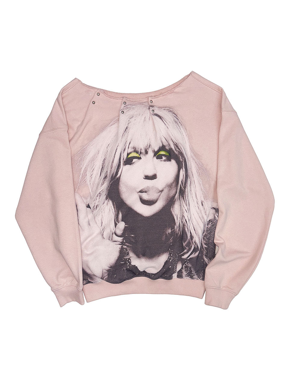 Love Pintuck Sweatshirt Pale Pink