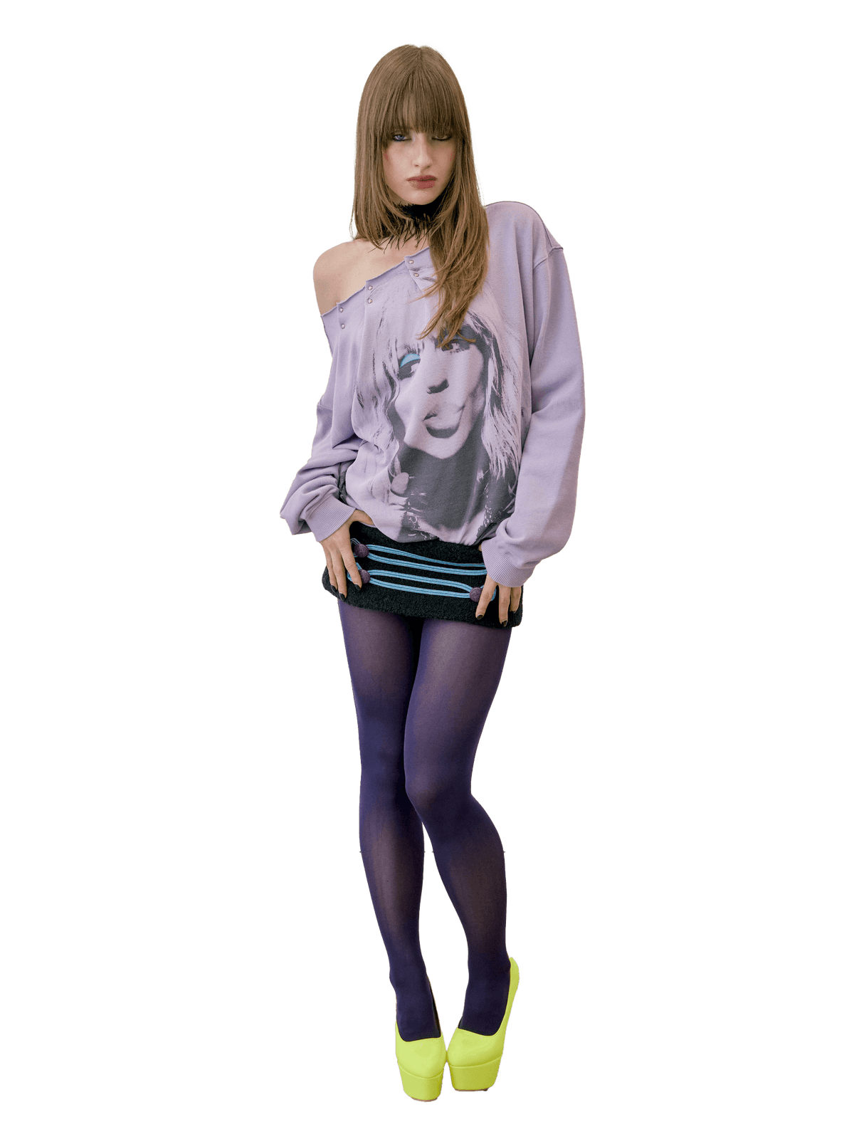 Love Pintuck Sweatshirt Ube Purple