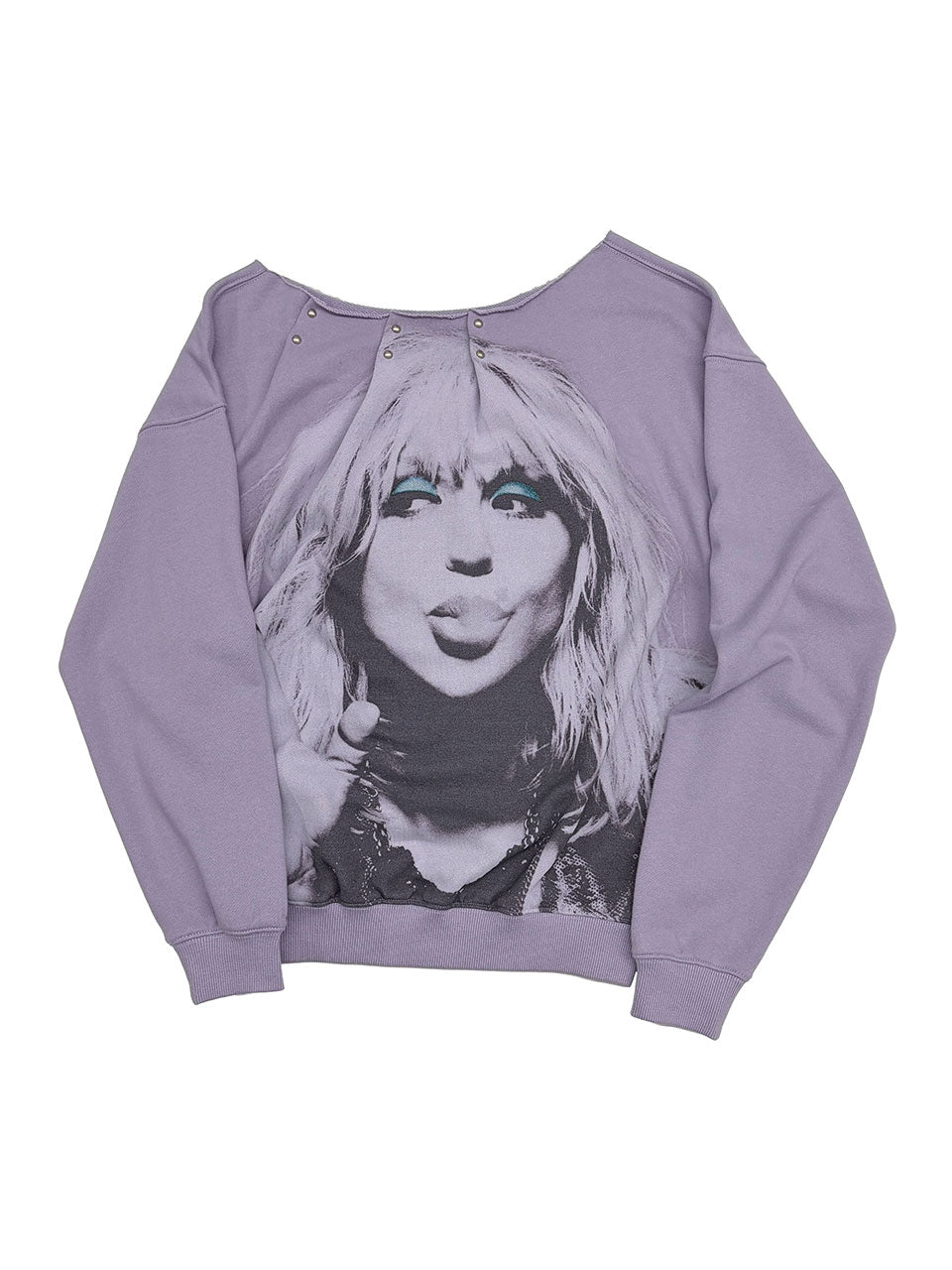 Love Pintuck Sweatshirt Ube Purple