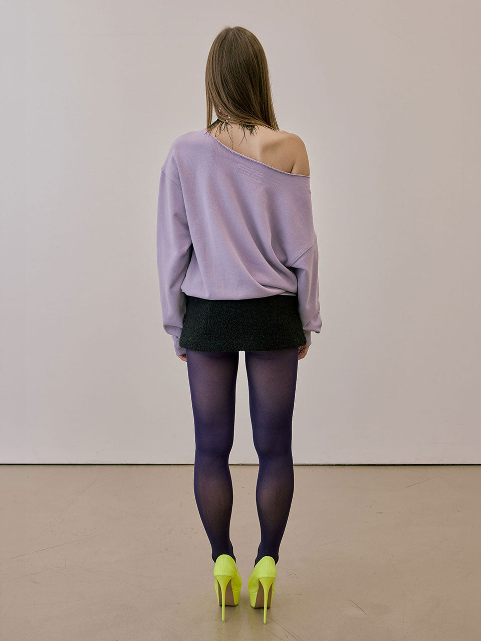 Love Pintuck Sweatshirt Ube Purple