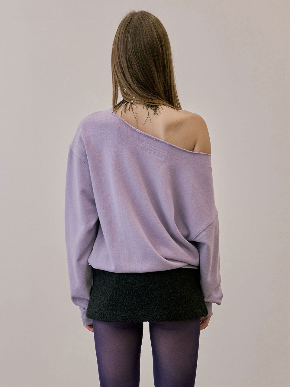 Love Pintuck Sweatshirt Ube Purple
