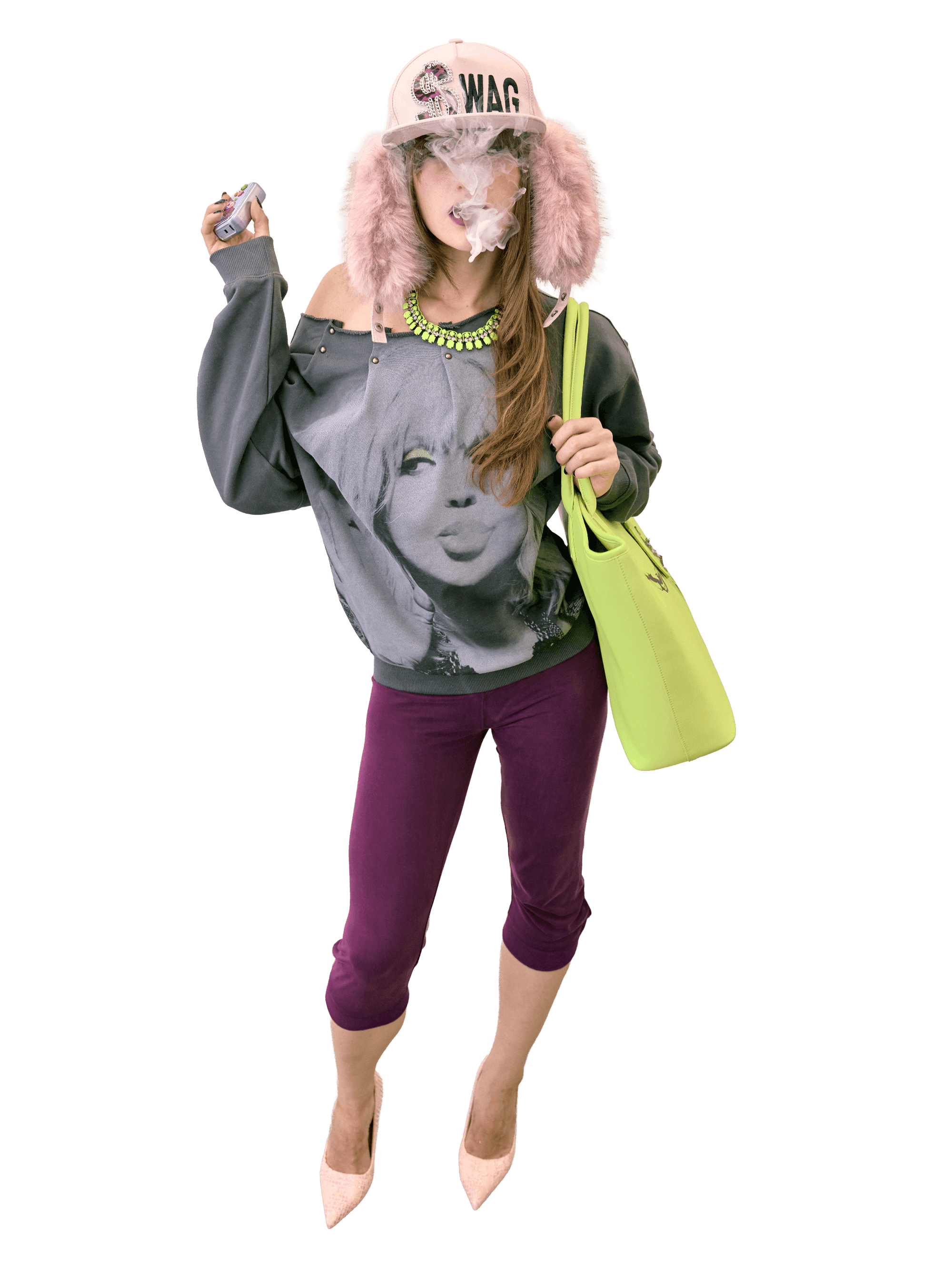 Love Pintuck Sweatshirt Charcoal