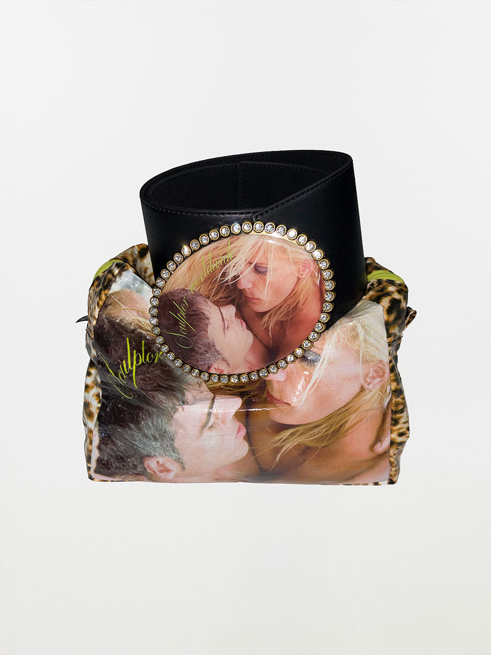 Jewel Buckle Belt Matt Black