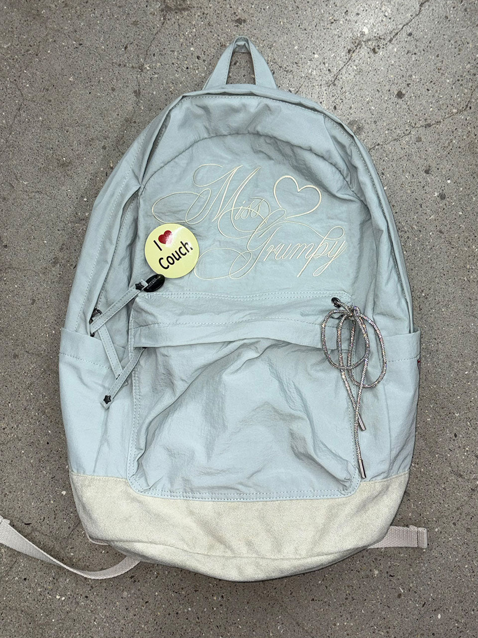 Grumpy Girl Nylon Backpack Matt Sage