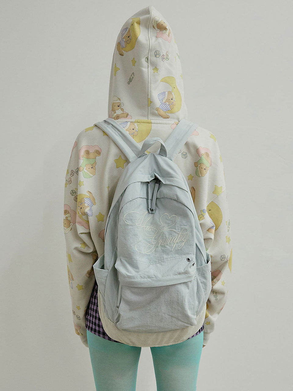 Grumpy Girl Nylon Backpack Matt Sage