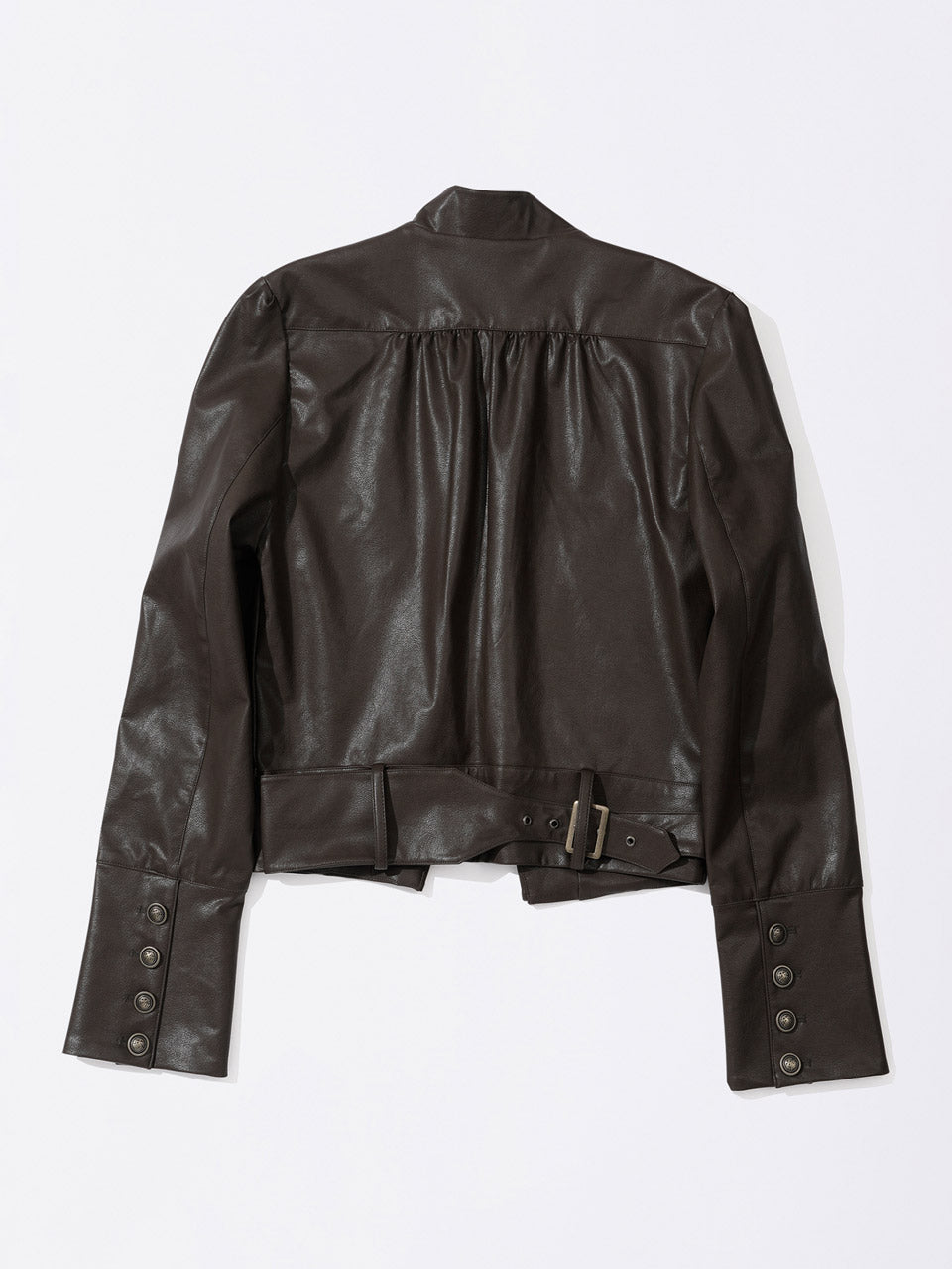 Napoleon Eco Leather Jacket Matte Brown