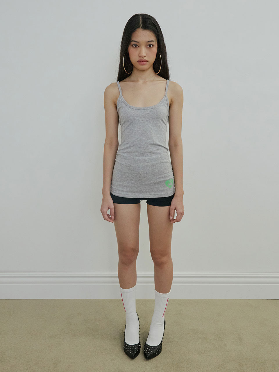Sweet Kitty Tank Top Melange Gray