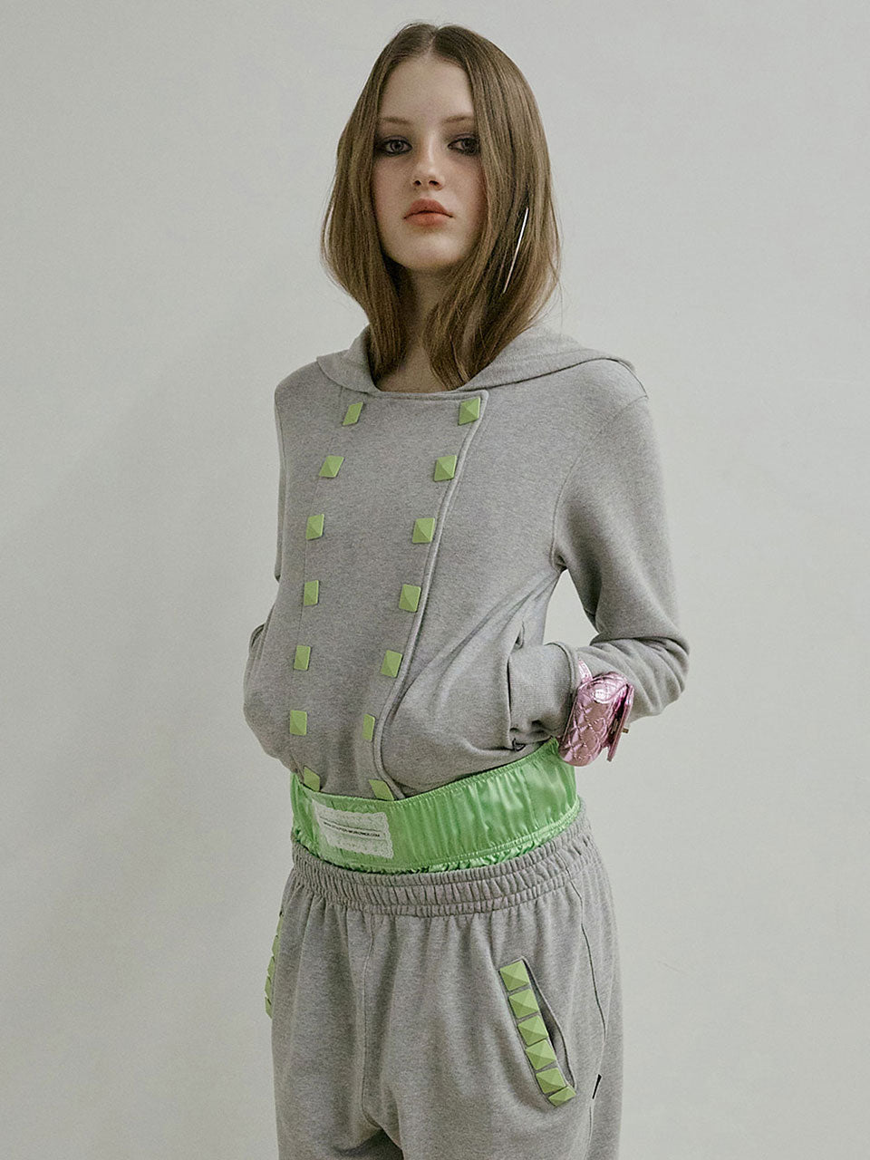 sculptor Napoleon Stud Hoodie エメラルドブルー Napoleon Stud Hoodie Acid Blue – Sculptor