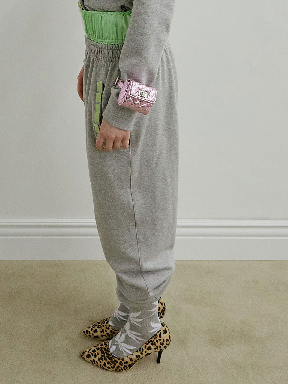 Napoleon Stud Sweatpants Melange Gray