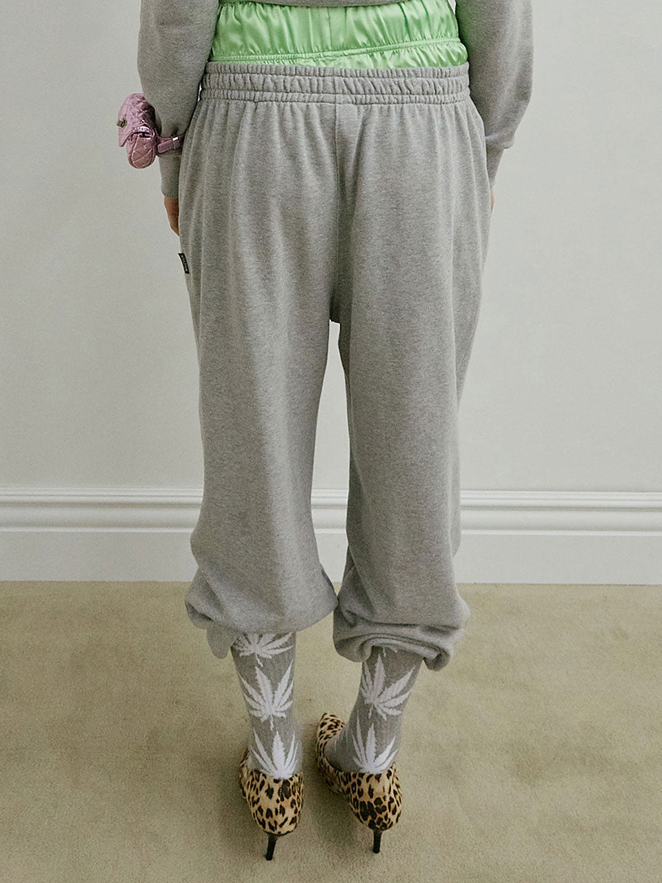 Napoleon Stud Sweatpants Melange Gray