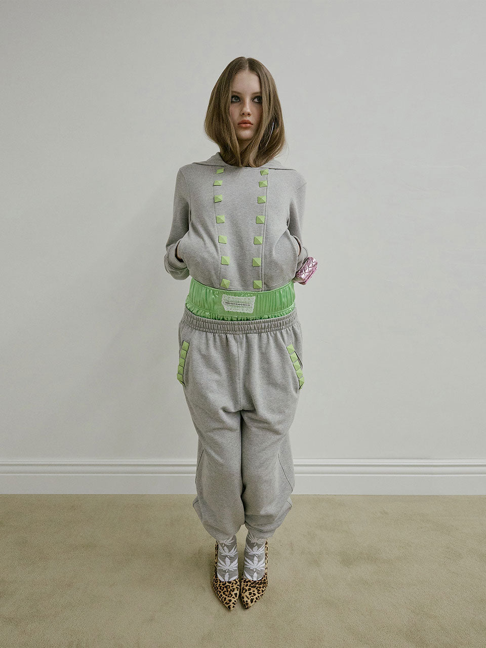 Napoleon Stud Hoodie Melange Gray – SCULPTOR JAPAN