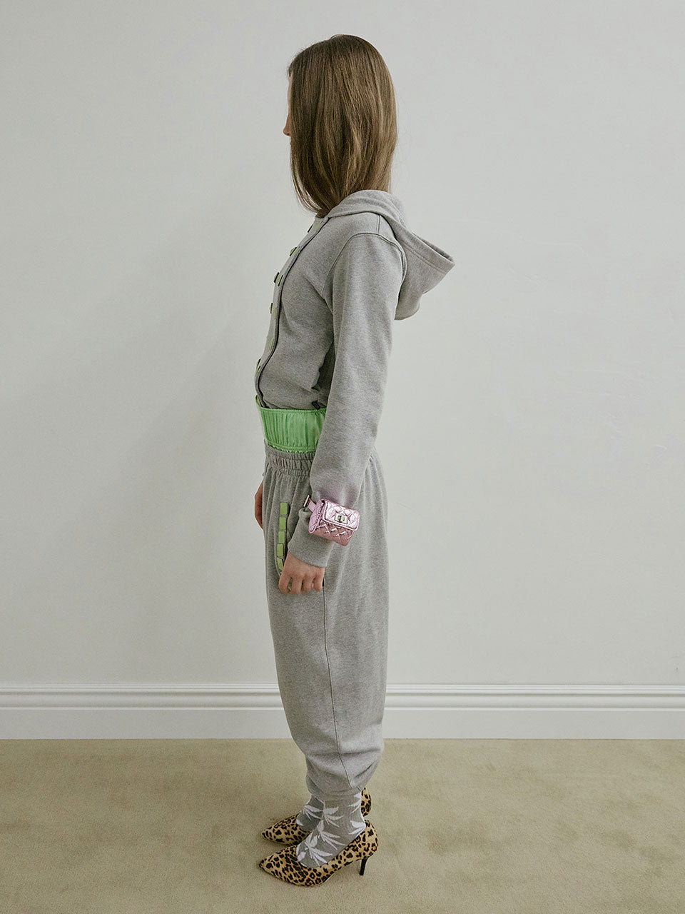 Napoleon Stud Sweatpants Melange Gray