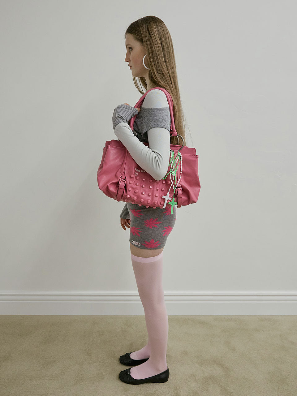 Lazy Layered Tee Melange Gray