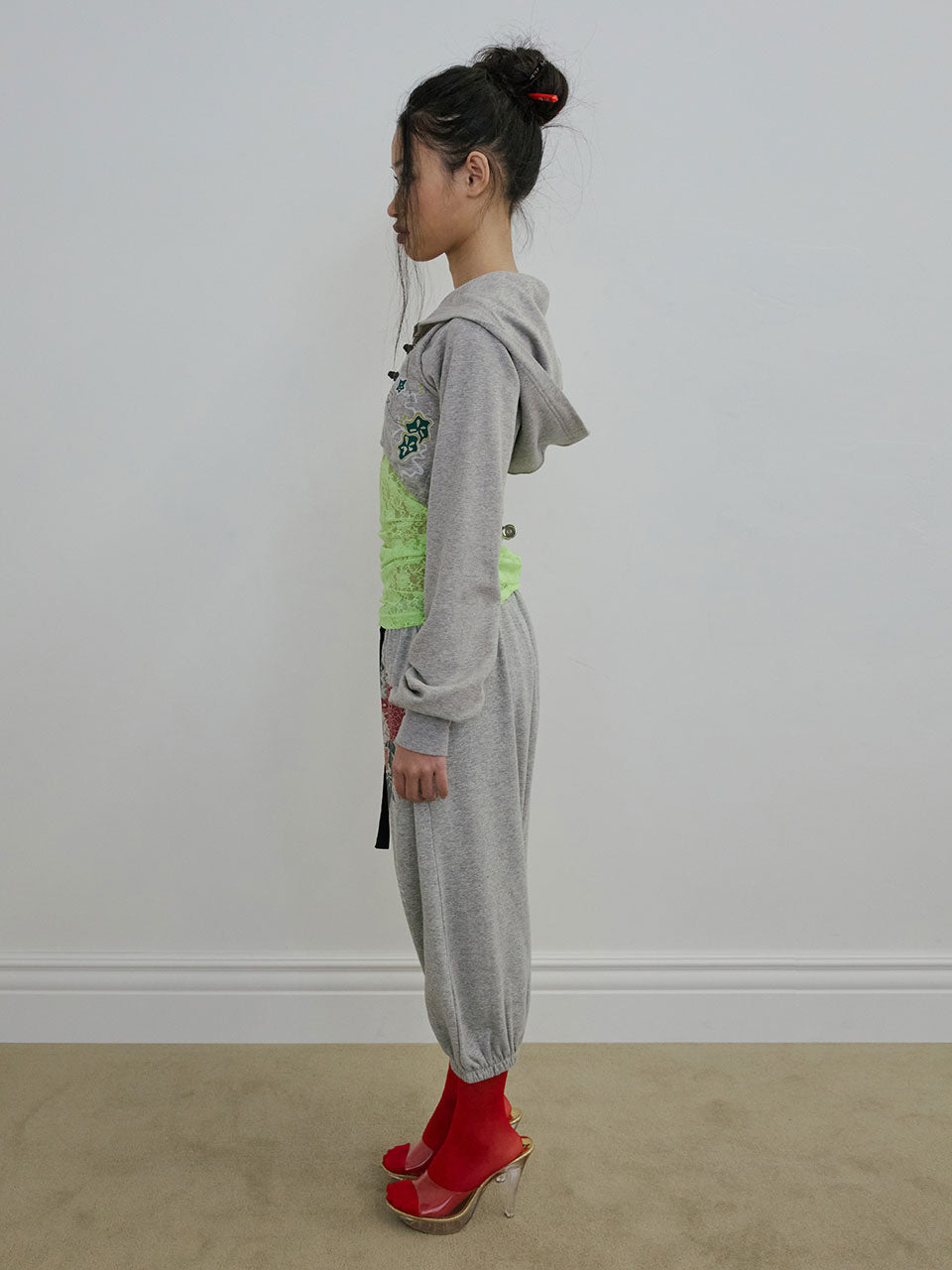 Zen Capri Jogger Pants Melange Gray