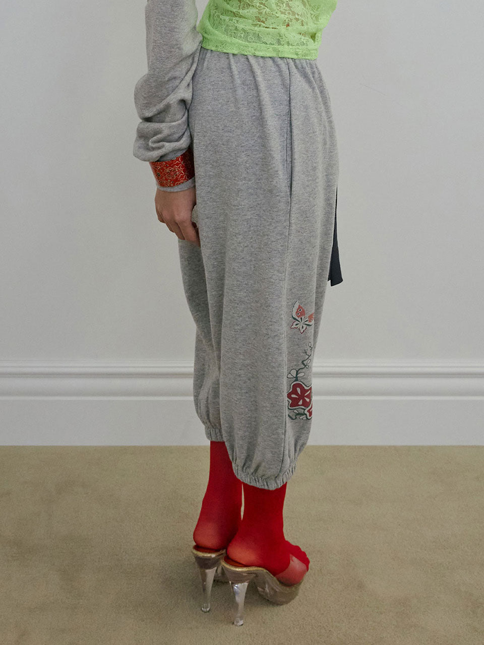 Zen Capri Jogger Pants Melange Gray