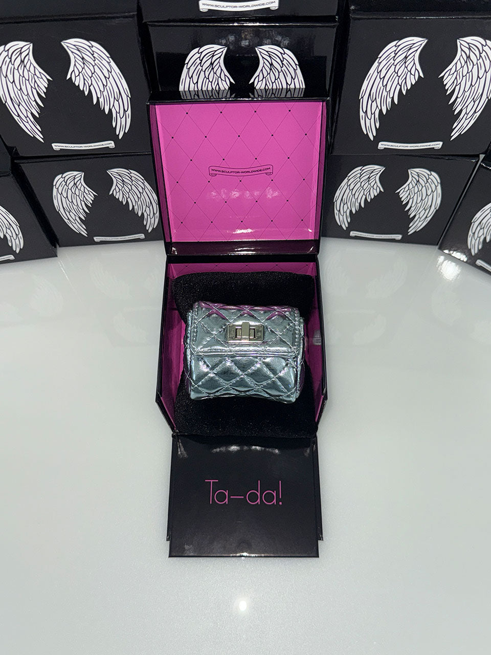 I Coin Purse Metallic Blue