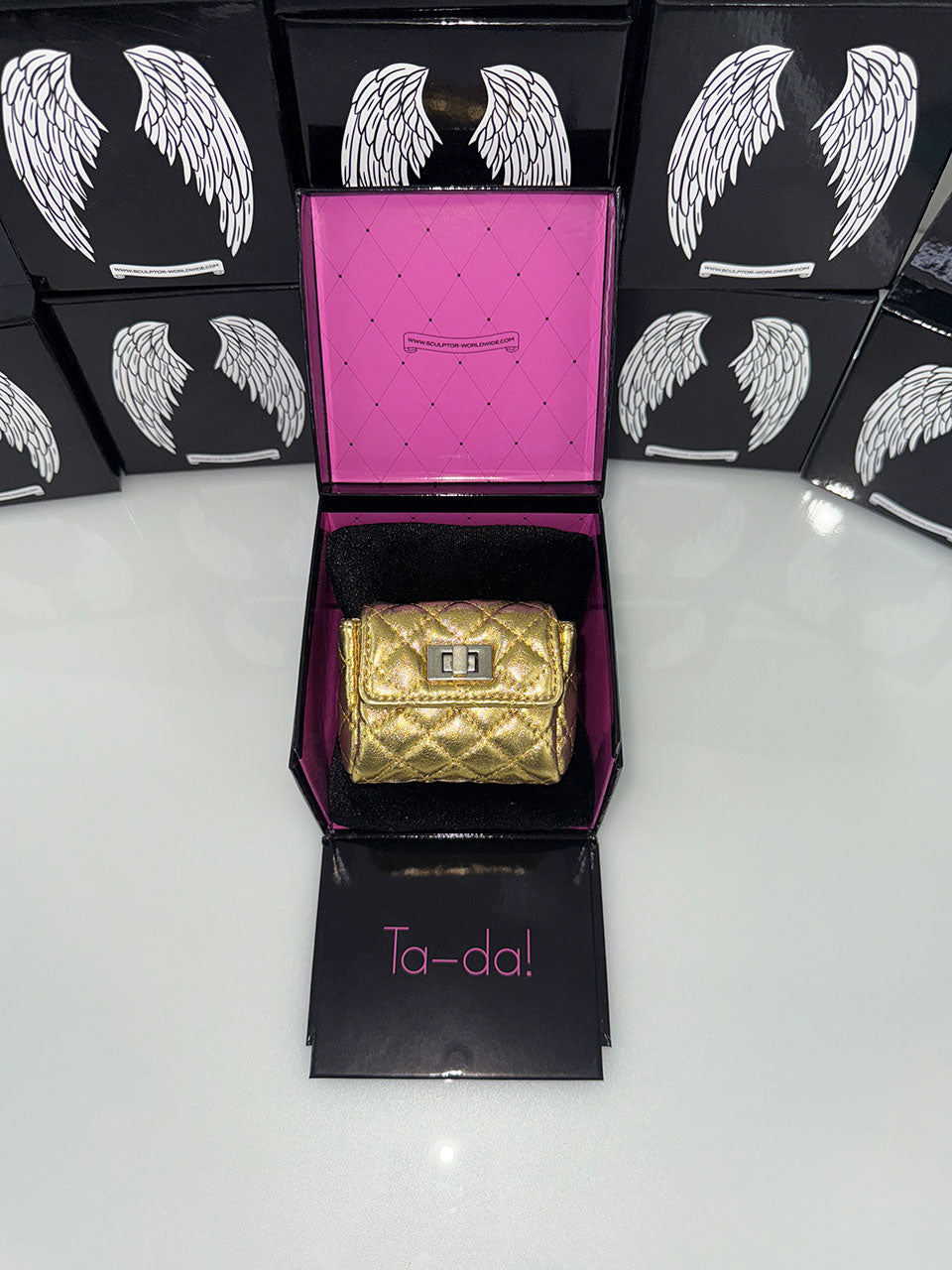 I Coin Purse Metallic Gold