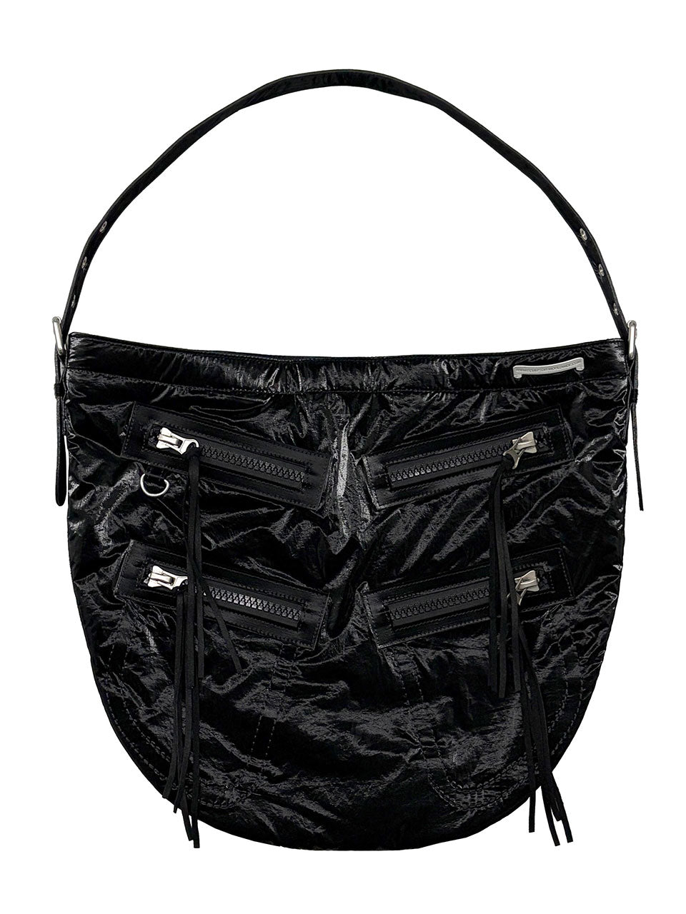Metallic Hobo Bag Black