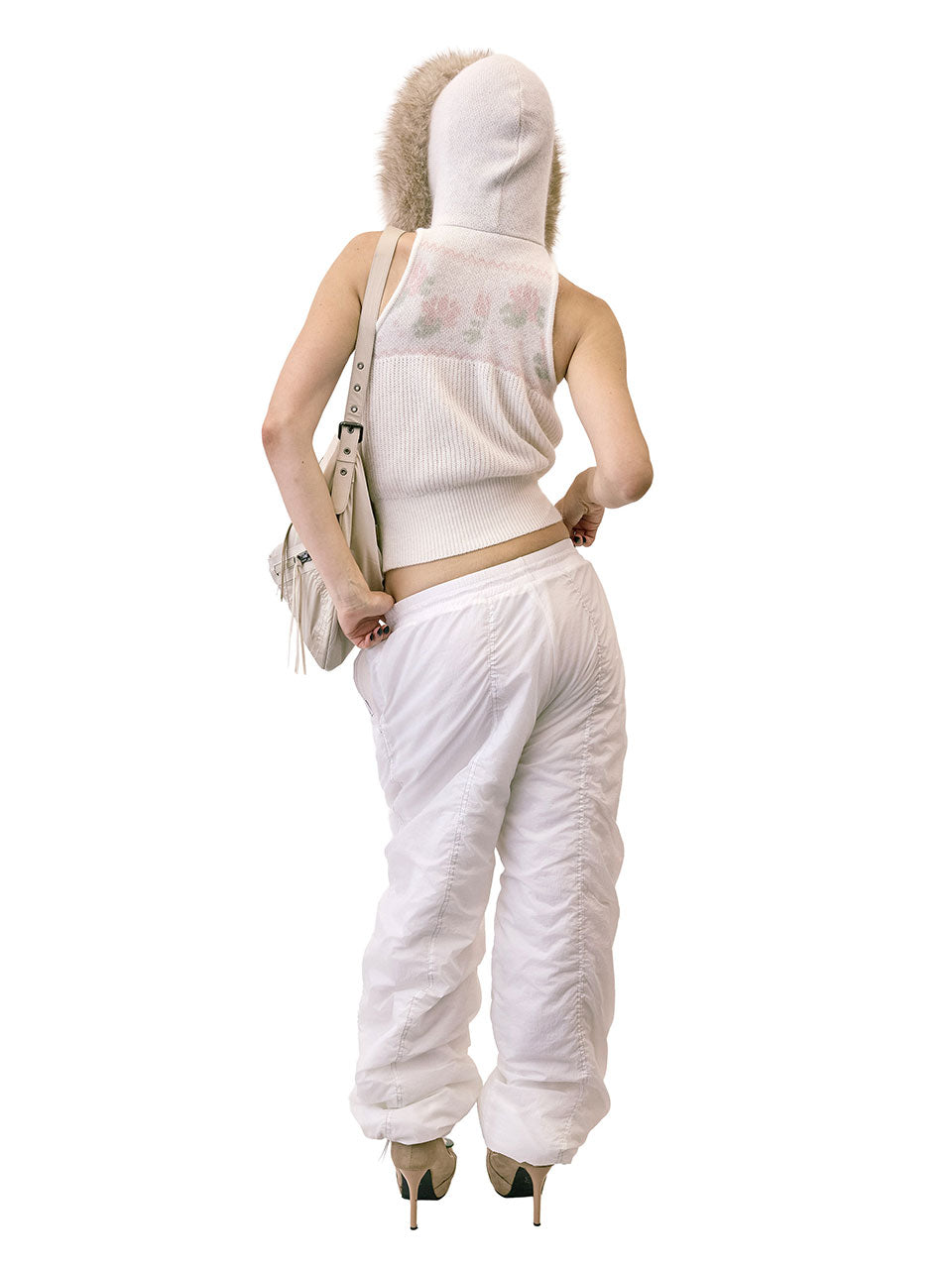 Metallic Hobo Bag Cream