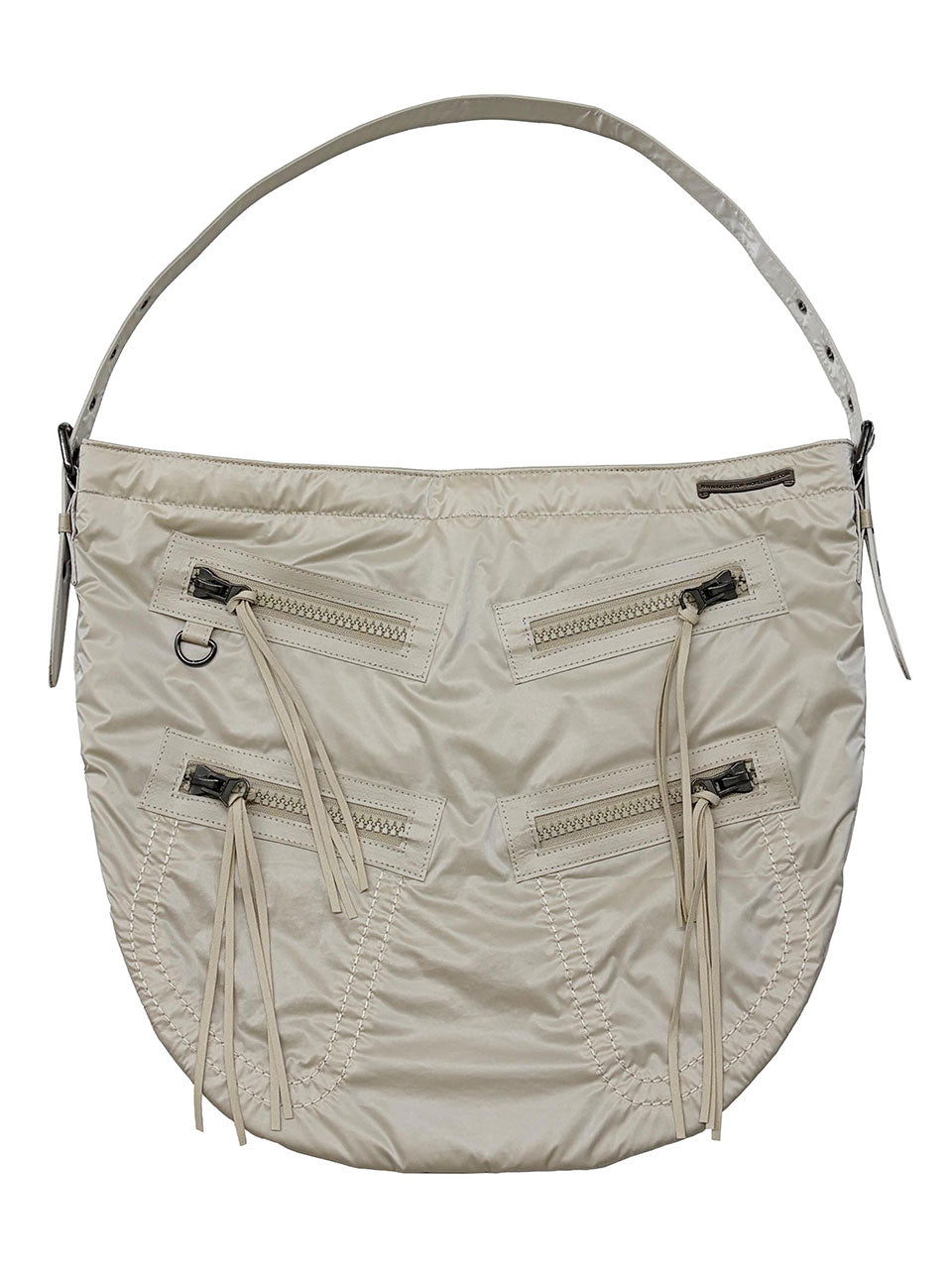 Metallic Hobo Bag Cream