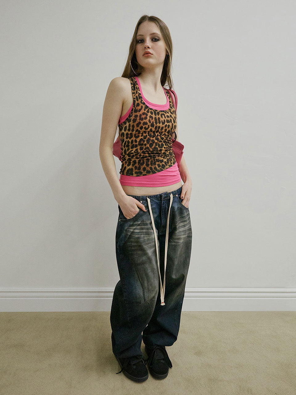 Brushed Denim Pants Mid Blue